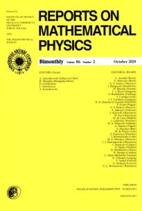 Opakowanie Reports on Mathematical Physics 86/2 Pergamon