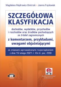 Okładka książki Szczegółowa klasyfikacja dochodów JBK1424e