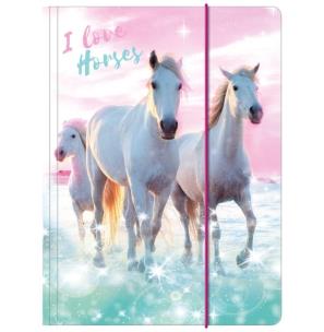 Opakowanie Teczka z gumką A4 Konie 22 DERFORM