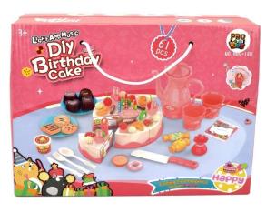 Opakowanie Tort urodzinowy ze świeczką światło/dźwięk 61 el.