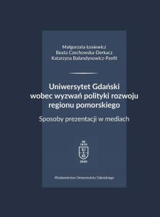 Okładka książki Uniwersytet Gdański wobec wyzwań polityki..