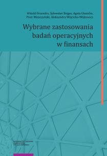 Okładka książki Wybrane zastosowania badań operacyjnych w finansach