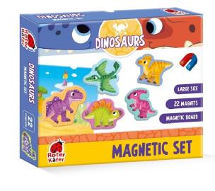 Zestaw magnesów. Dinozaury. Wydawca: Roter Kafer. Multiszop.pl Opakowanie Zestaw magnesów. Dinozaury