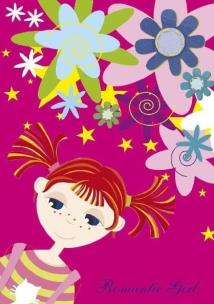 Opakowanie Zeszyt w linie. Romantic girl. Jeżynka różowa
