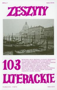 Okładka książki Zeszyty literackie 103 3/2008