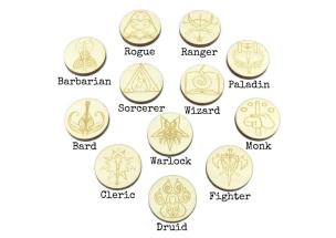 Opakowanie Znaczniki klas postaci