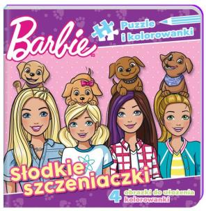 Okładka książki Barbie. Puzzle i kolorowanki.  Słodkie szczeniaczki.