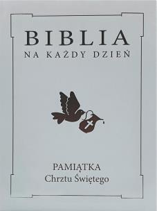 Okładka książki Biblia na każdy dzień. Chrzest srebro TW