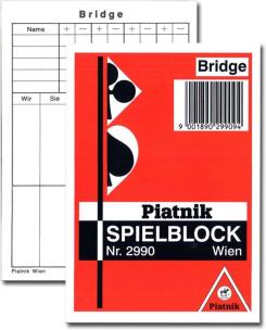 Opakowanie Bloczki do zapisu brydzowego małe