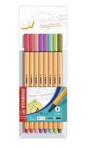 Opakowanie Cienkopis Point 88 pastel 8szt etui STABILO