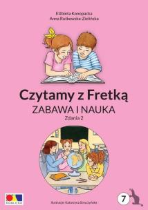 Okładka książki Czytamy z Fretką cz.7 Zabawa i nauka. Zdania 2