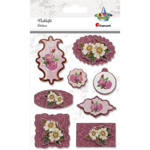 Opakowanie Dekoracje samoprzylepne 3D ramki mix 8szt