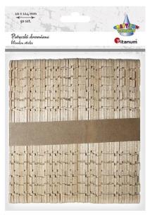 Opakowanie Drewniane patyczki karbowane 10x114mm 50szt