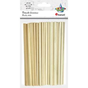 Opakowanie Drewniane patyczki ogkrągłe 5x160mm mix 50szt