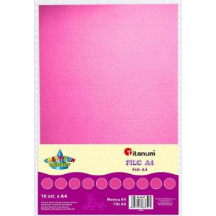 Opakowanie Filc A4 różowy 10szt