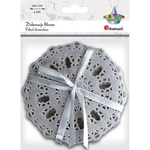 Opakowanie Filcowe podkładki ażurowe szare 4szt