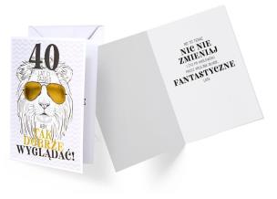 Opakowanie Karnet B6 GS-007 Urodziny 40 lew