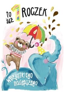 Opakowanie Karnet B6 PP-2136 Roczek słonik