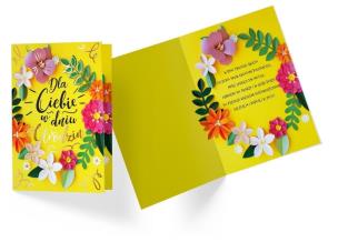 Opakowanie Karnet B6 PP-2172 Urodziny kwiaty