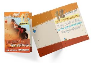 Opakowanie Karnet B6 PP-2187 Urodziny 18 power