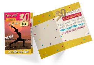 Opakowanie Karnet B6 PP-2190 Urodziny 30 power