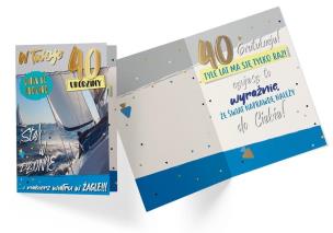 Opakowanie Karnet B6 PP-2191 Urodziny 40 power