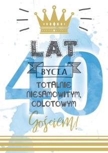 Opakowanie Karnet B6 PR-105 Urodziny 40