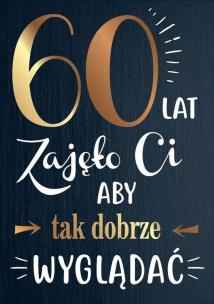 Opakowanie Karnet B6 PR-109 Urodziny 60