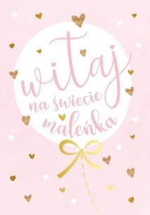 Opakowanie Karnet B6 PR-173 Witaj na świecie, maleńka