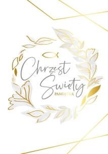 Opakowanie Karnet B6 PR-179 Chrzest złoty wianek