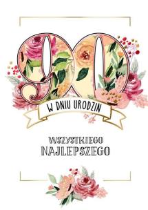 Opakowanie Karnet B6 PR-217 Urodziny 90