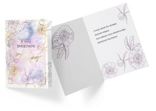 Opakowanie Karnet B6 PR-248 Imieniny kwiaty