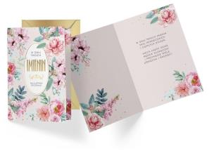 Opakowanie Karnet B6 PR-250 Imieniny kwiaty