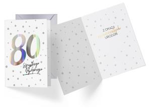 Opakowanie Karnet V-007 Urodziny 80