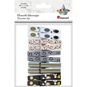 Opakowanie Klamerki drewniane mix 10szt