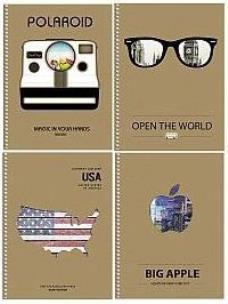 Opakowanie Kołonotes B6 /120 kartkowy w kratkę. Kremowa seria 946K, 902K i 922K. Skolarik (mix wzorów)