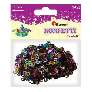 Opakowanie Konfetti złote pierścienie 14 g BS010 6 mm
