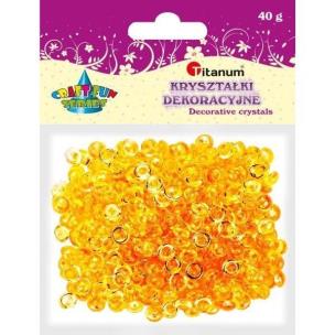 Opakowanie Koraliki plastikowe połówka kuli ciemnożółte 40g