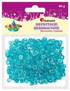 Opakowanie Koraliki plastikowe połówka kuli turkusowe 40g