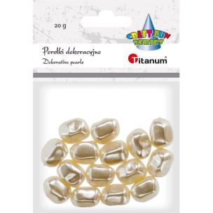 Opakowanie Koraliki plastikowe twist białe perłowe 20g