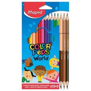Opakowanie Kredki Colorpeps World trójkątne 12 kolorów
