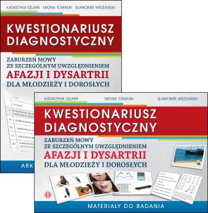 Kwestionariusz diagnostyczny zaburzeń mowy ze szczególnym uwzględnieniem afazji i dysartrii dla młodziezy i dorosłych. Autor: Szłapa Katarzyna, Szłapa Katarzyna Tomasik Iwona, Wrzesiński Sławomir. Multiszop.pl Okładka książki Kwestionariusz diagnostyczny zaburzeń mowy ze szczególnym uwzględnieniem afazji i dysartrii dla młodziezy i dorosłych