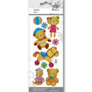 Opakowanie Naklejki wypukłe miękkie dla dziewczynki mix 9szt