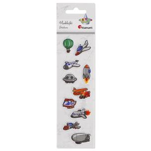 Opakowanie Naklejki wypukłe miękkie latające pojazdy 10szt