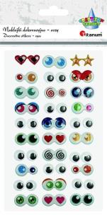 Opakowanie Naklejki wypukłe miękkie oczy mix 30szt