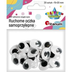 Opakowanie Oczy samoprzylepne bez rzęs 15x20 mm owalne 20szt