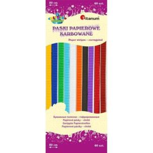 Opakowanie Ozdoba papierowa paski karbowane 30cm mix 60szt