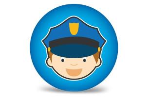 Opakowanie Piłka PVC 230MM - Policjant