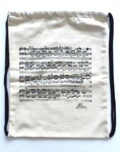Opakowanie Plecak - Worek bawełniany naturalny ''Nuty Chopina
