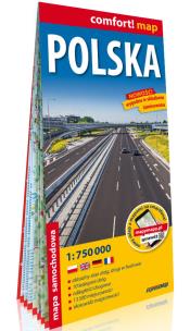 Okładka książki Polska; laminowana mapa samochodowa 1:750 000